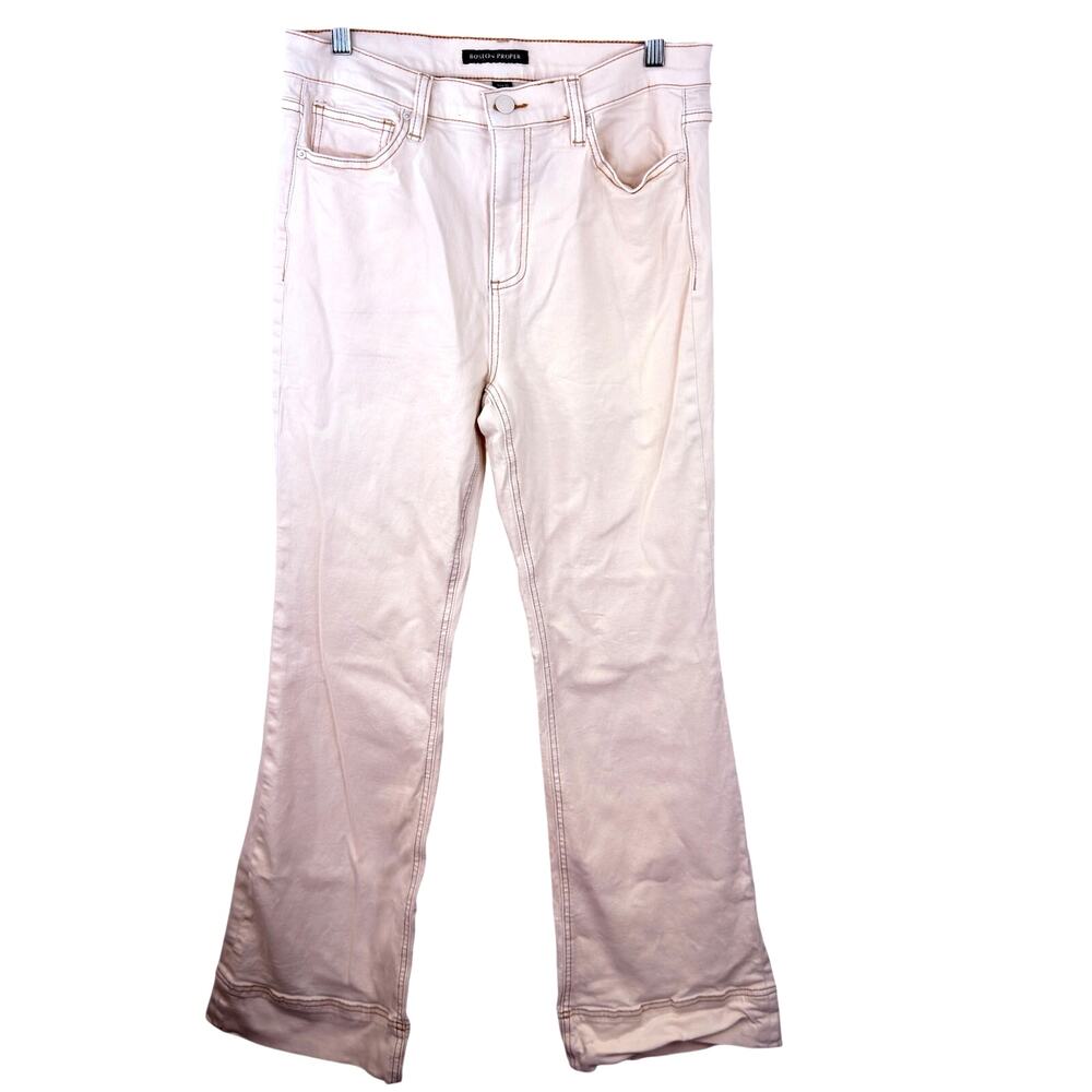 Boston Proper Women's Cream Trouser Pants Size 10